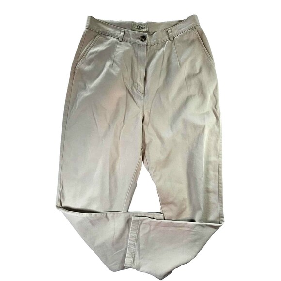 LL Bean Size 12 Regular Women's Original Fit Khaki Pants - Picture 1 of 8
